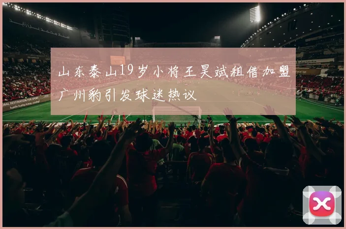 山东泰山19岁小将王昊斌租借加盟广州豹引发球迷热议